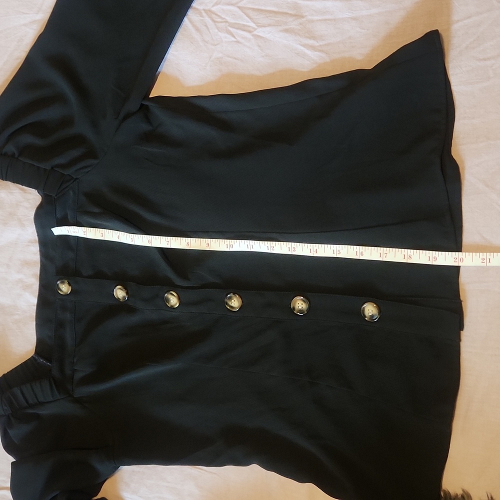 I.N.Studio Black Front Button Blouse - Picture 7 of 10